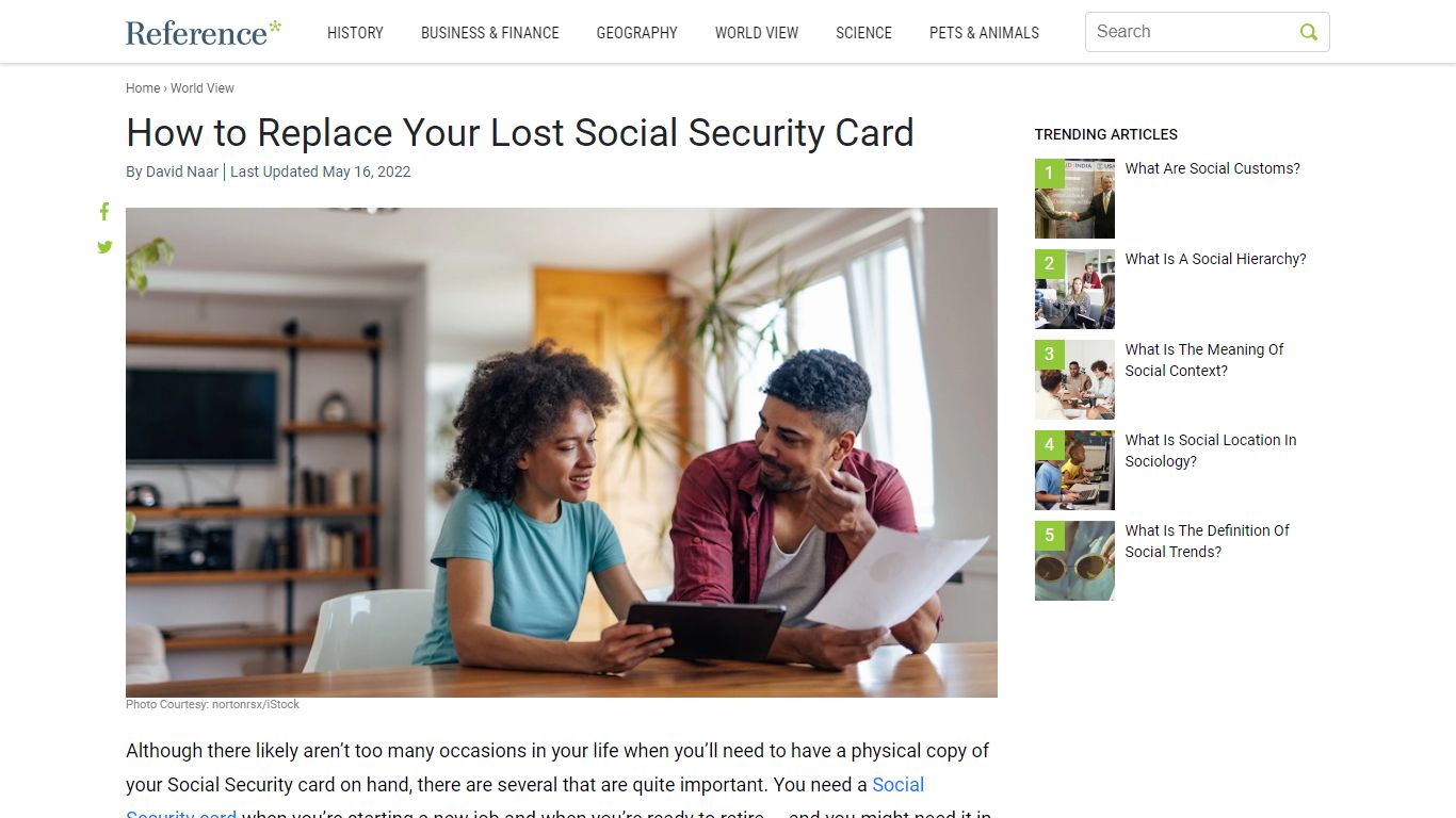 How to Replace Your Lost Social Security Card - Reference.com